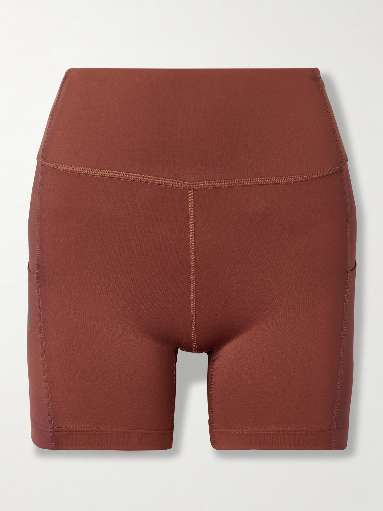 On Performance Mesh-trimmed Stretch Recycled Shorts In Brown