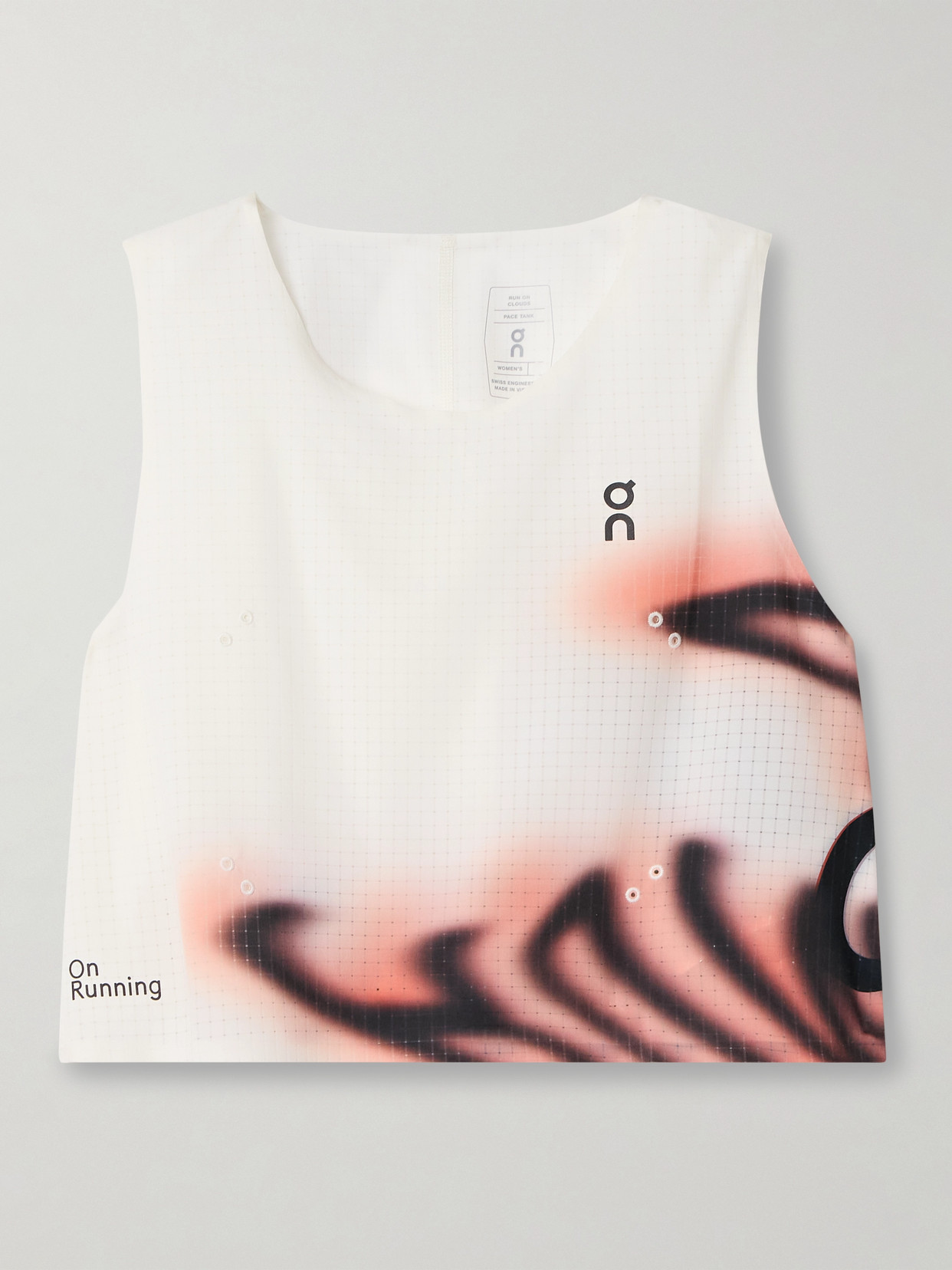 On Pace Printed Stretch Recycled-jersey Tank In Multi