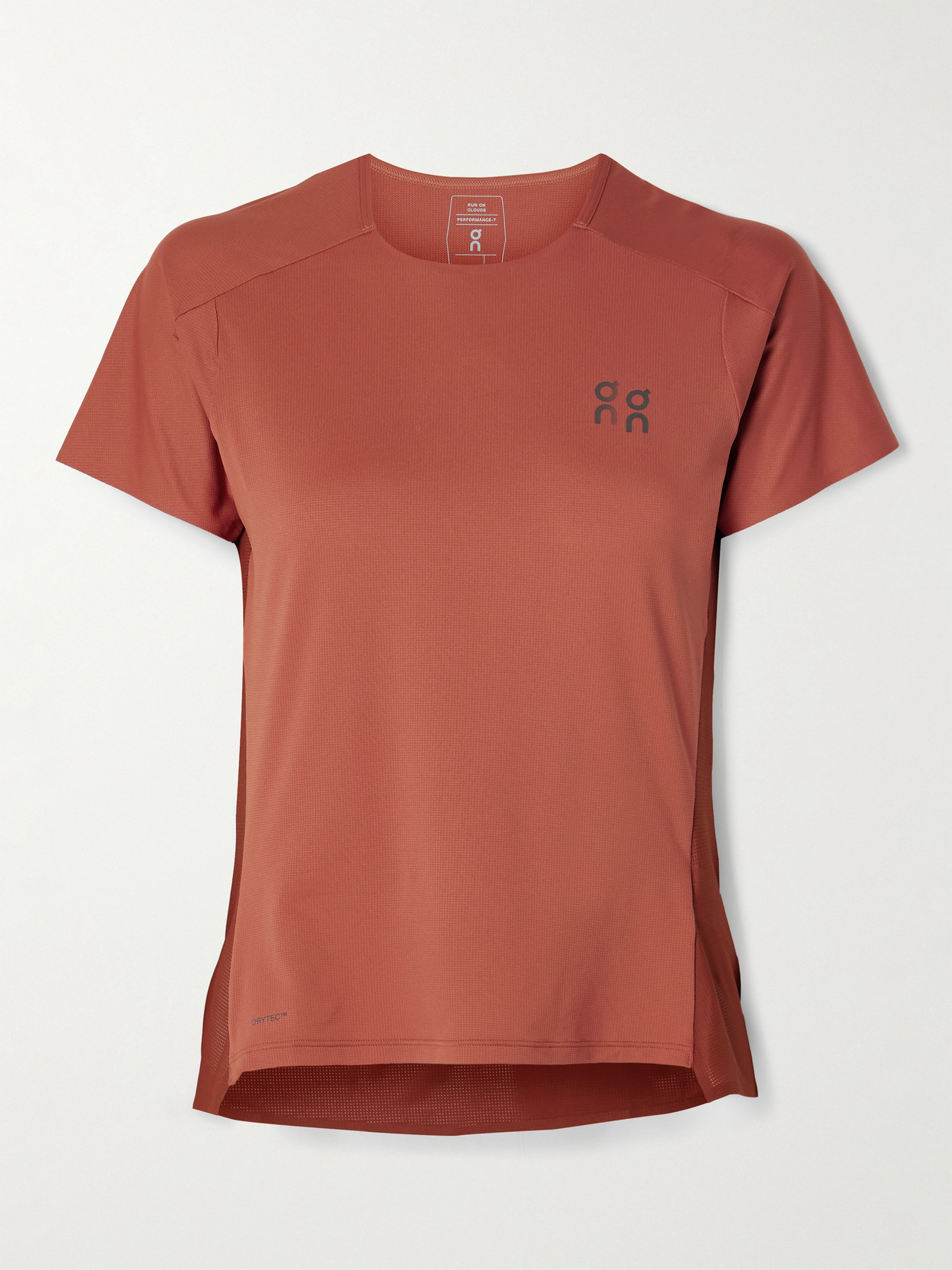 On Performance Recycled-mesh T-shirt In Brown