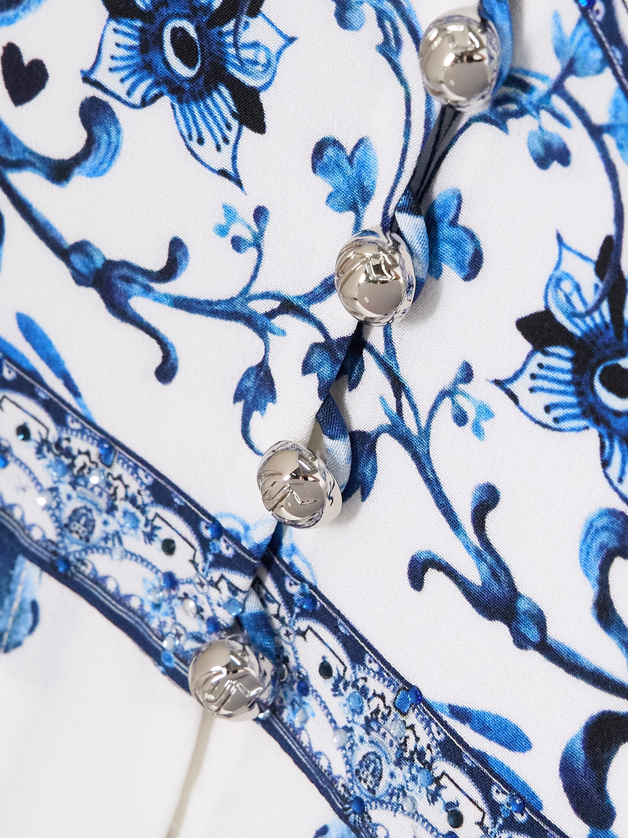 Camilla Embellished lace-trimmed printed silk crepe de chine maxi dress thumbnail