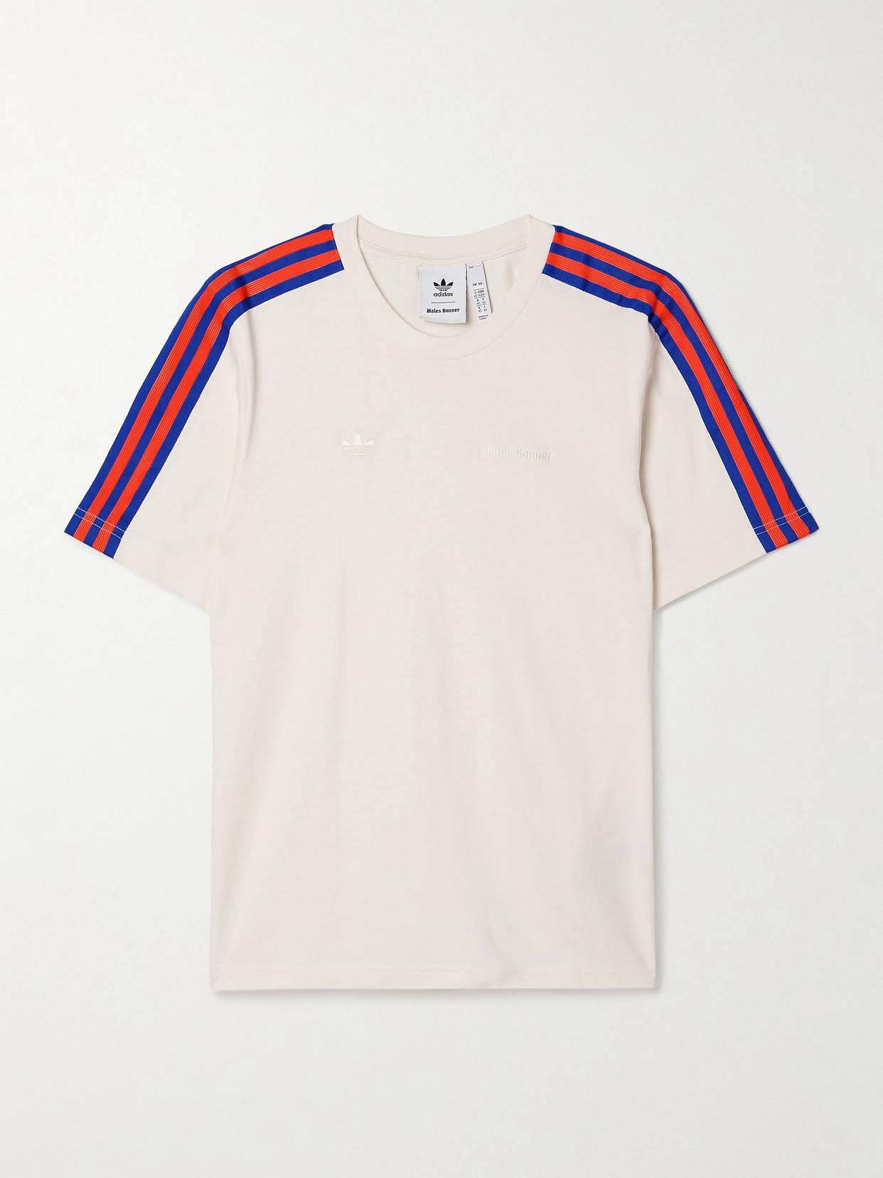 Adidas Originals + Wales Bonner Webbing-trimmed Organic Cotton-jersey T-shirt In White