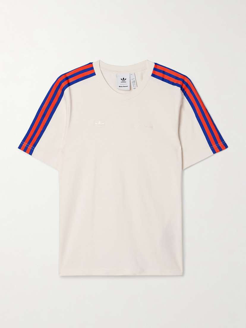 adidas Originals + Wales Bonner Webbing-trimmed Organic Cotton-jersey T-shirt