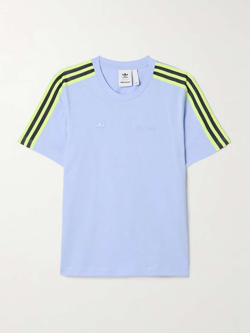 adidas Originals + Wales Bonner Webbing-trimmed Organic Cotton-jersey T-shirt