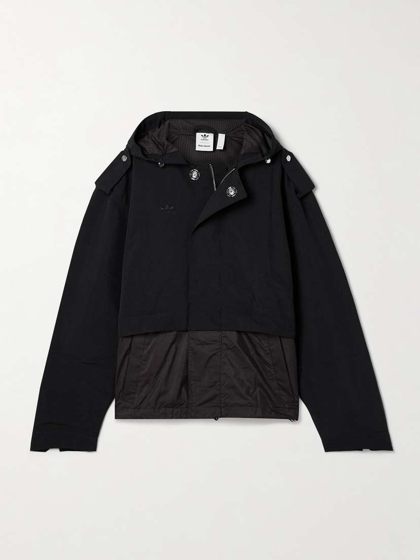 adidas Originals + Wales Bonner Recycled Shell-trimmed Embroidered Recycled-faille Jacket