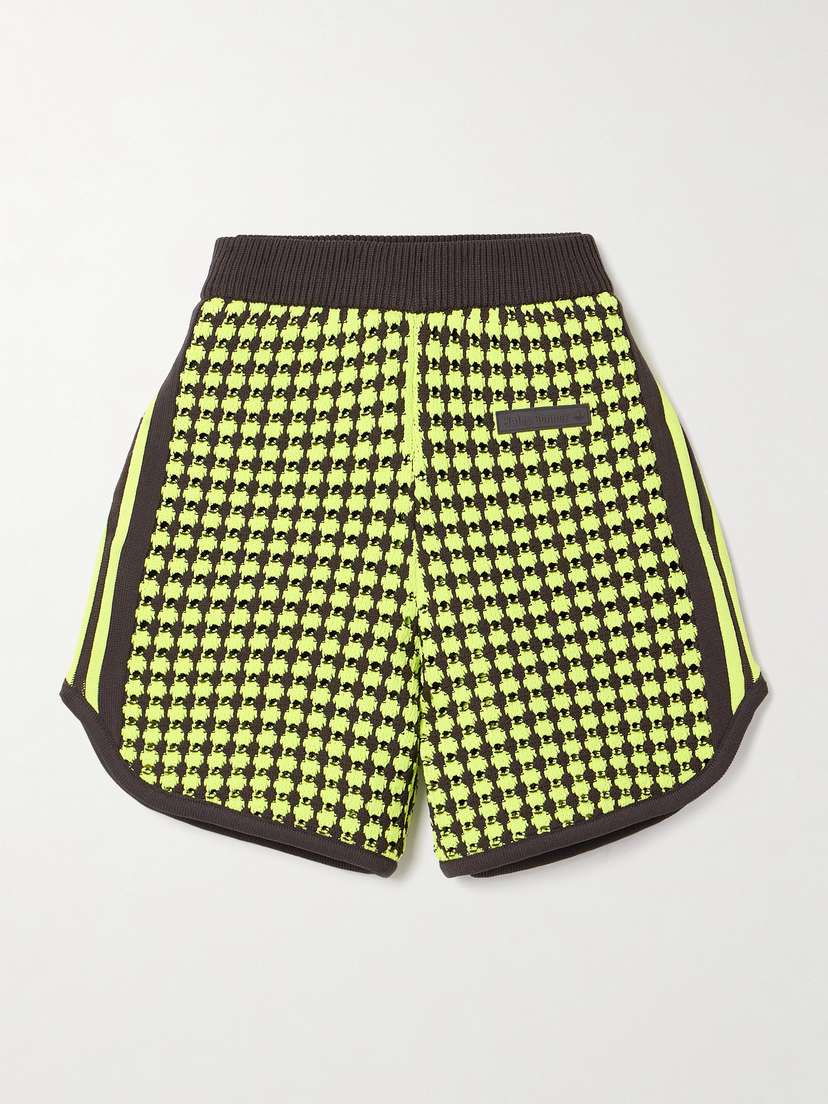 adidas Originals + Wales Bonner Striped Recycled Crocheted Shorts