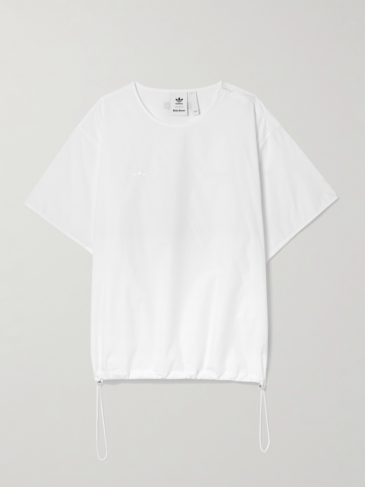 Adidas Originals + Wales Bonner Embroidered Cotton-poplin T-shirt In White