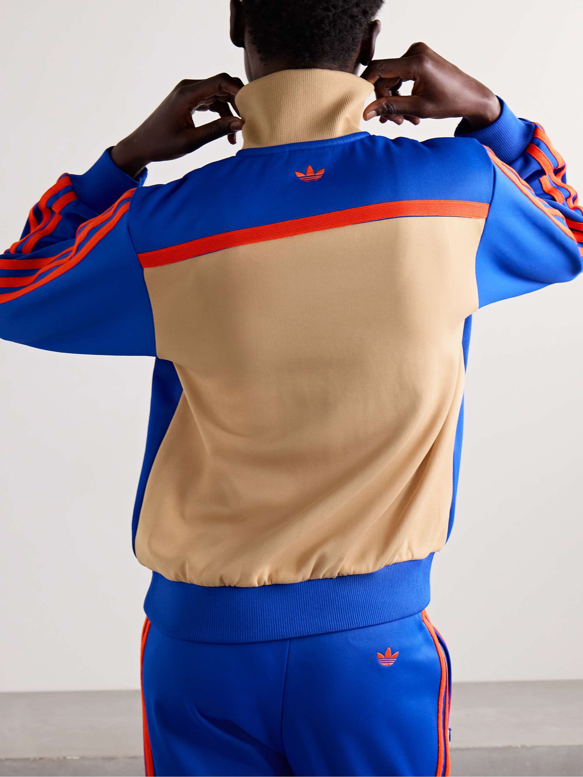 ADIDAS ORIGINALS + Wales Bonner embroidered striped recycled