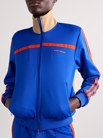 adidas Originals + Wales Bonner embroidered striped recycled tech-jersey track jacket