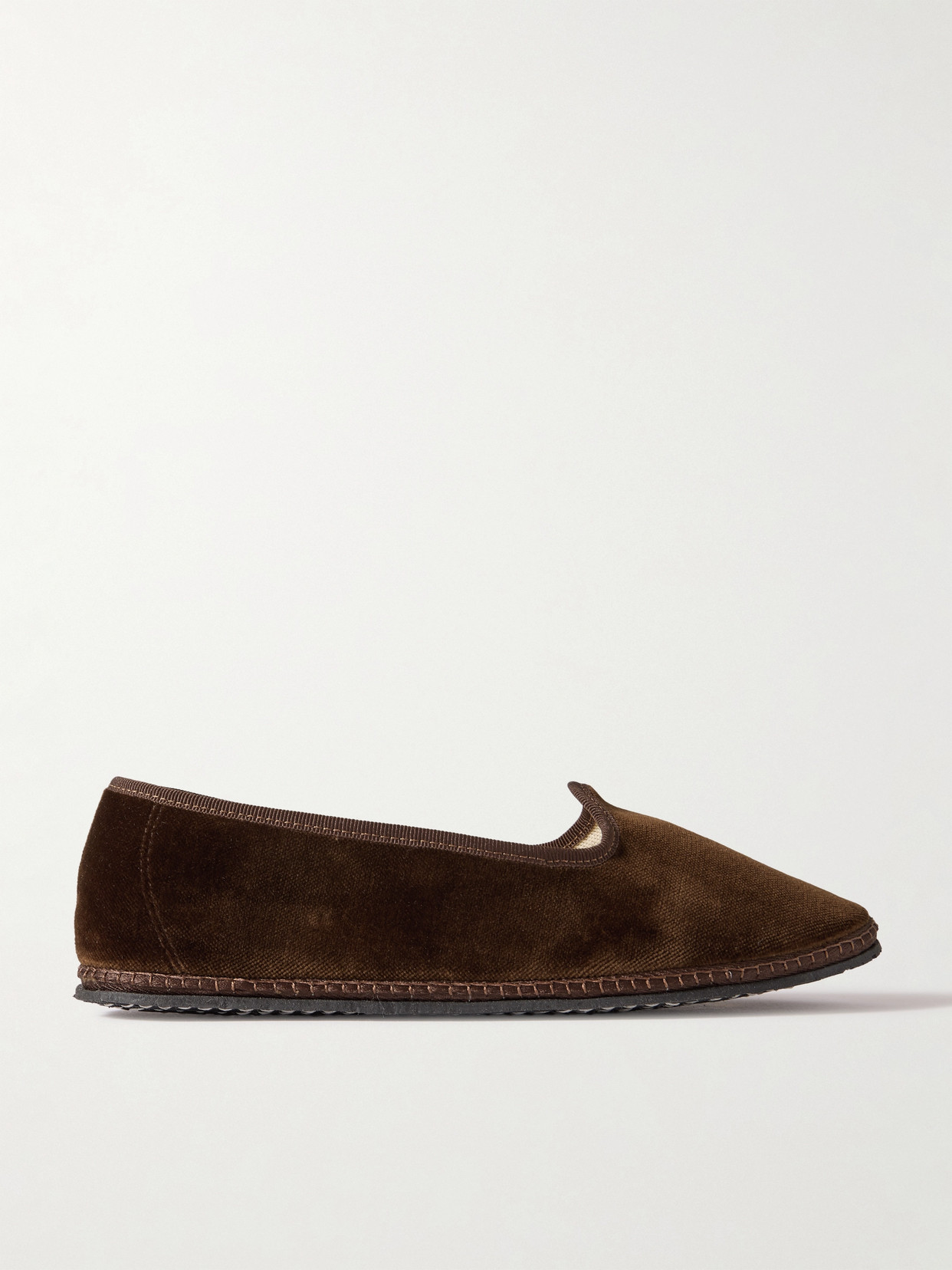 Vibi Venezia - Velvet Slippers - Brown