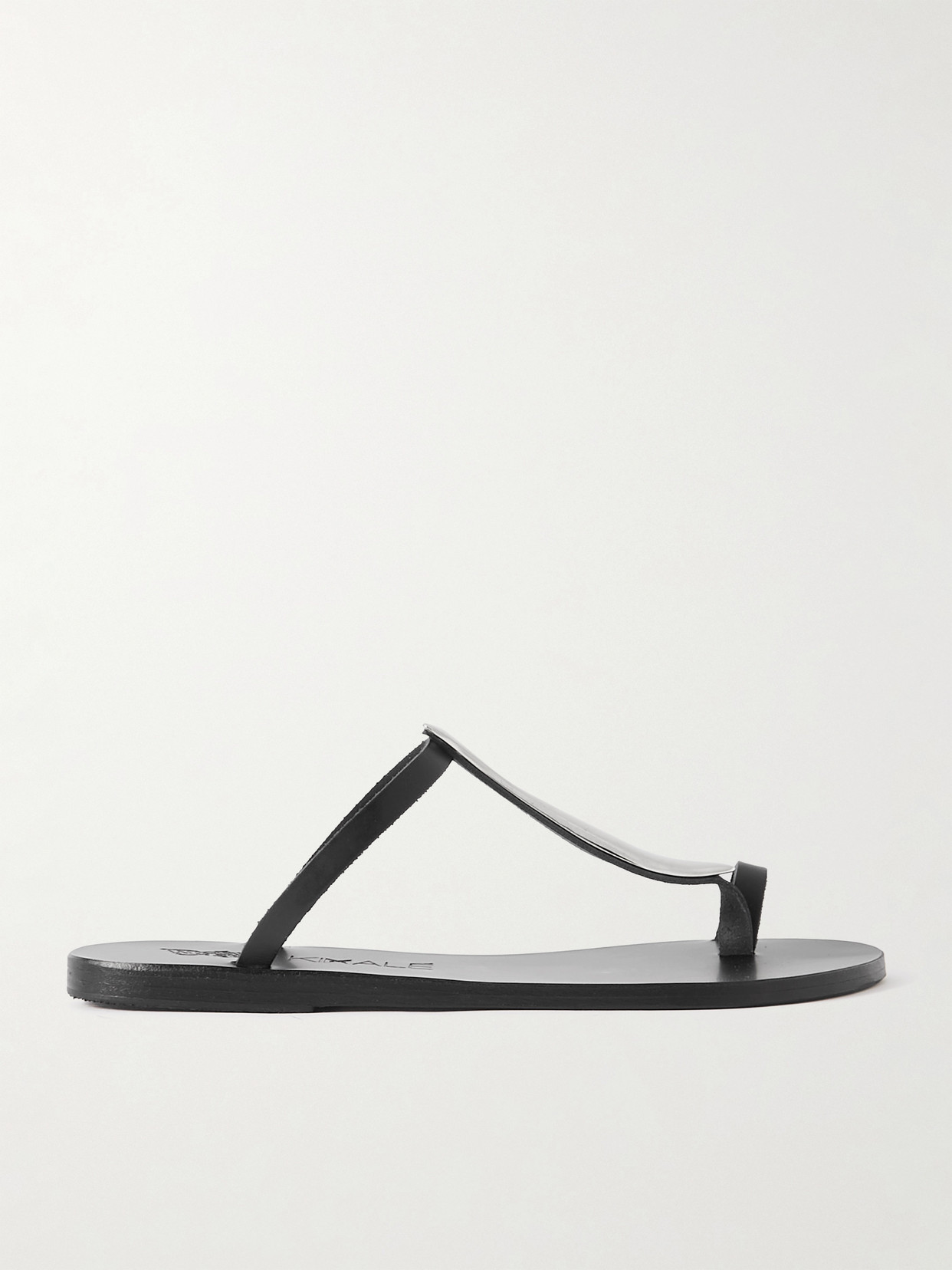 Ancient Greek Sandals - + Kimalé Awa Embellished Leather Sandals - Black