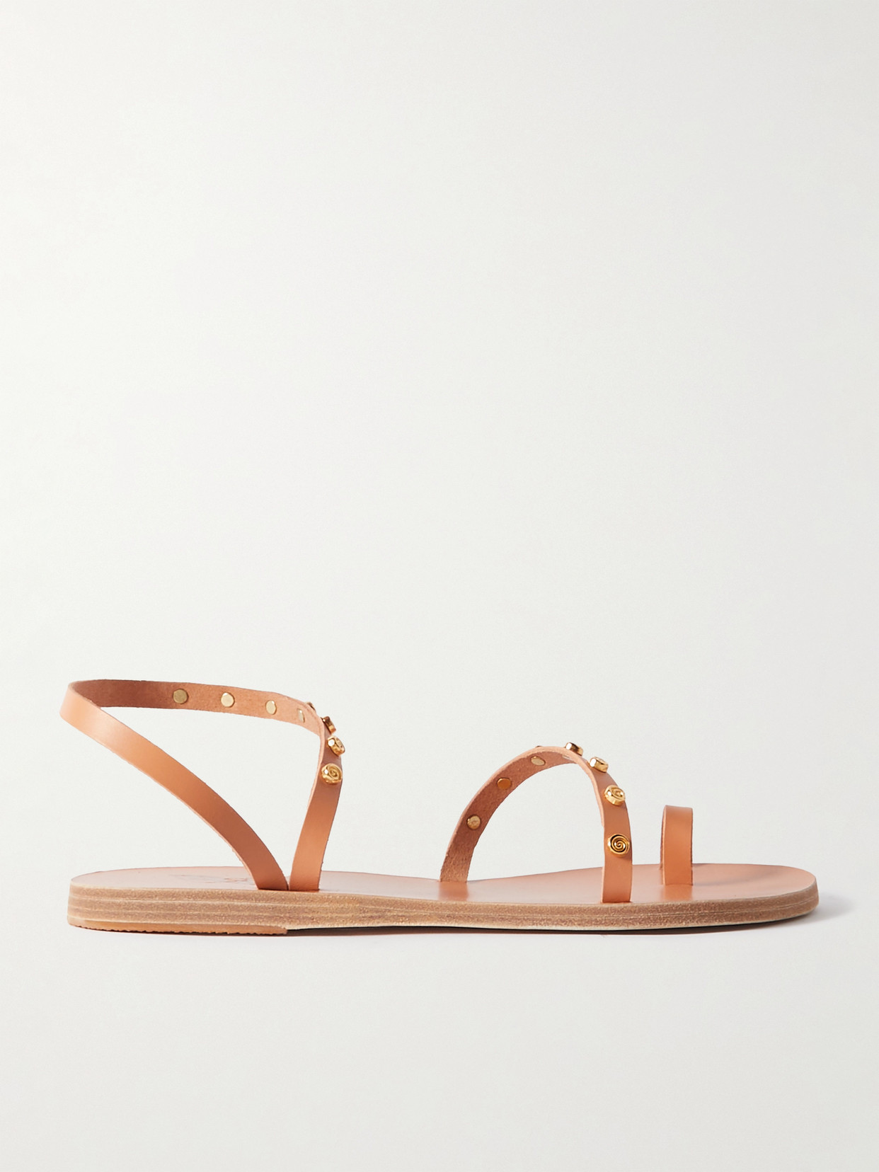 Ancient Greek Sandals Apli Eleftheria Embellished Leather Sandals In Neutrals