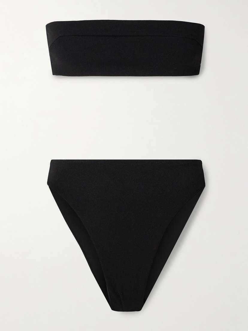 Haight Gabi And Mah Stretch-crepe Bandeau Bikini - x large