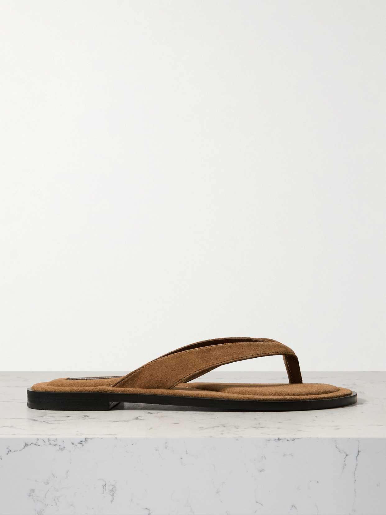 A.emery Morgan Suede Flip Flops In Brown