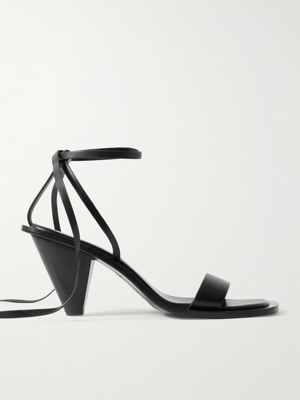 A.emery Tie-detailed Leather Sandals In Black