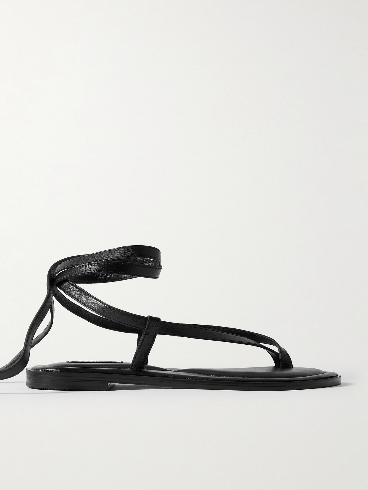 A.emery The Heidi Sandals Dark Brown In Leather In Black