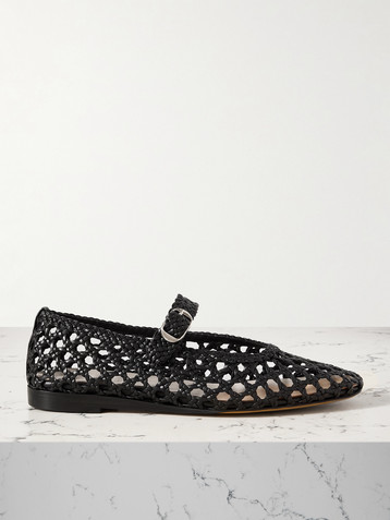 LE MONDE BERYL Woven leather Mary Jane ballet flats