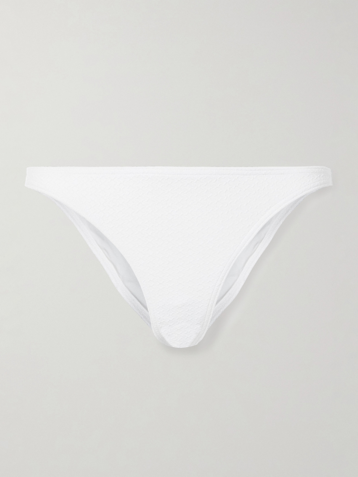 Melissa Odabash Tenerife Seersucker Bikini Briefs In White