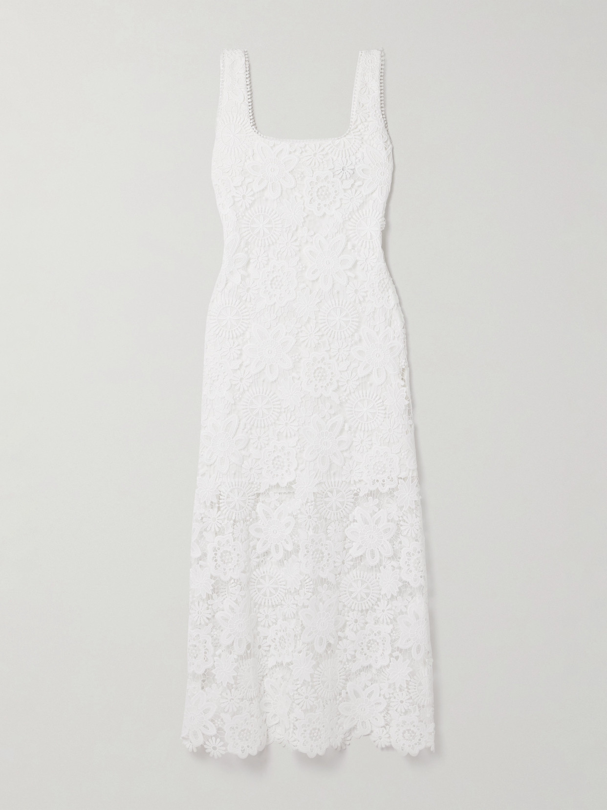 Shop Waimari + Net Sustain Kim Guipure Lace Midi Dress In White