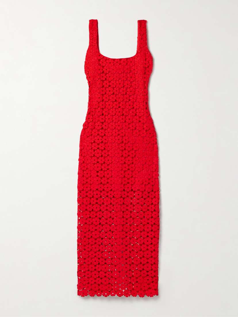 WAIMARI Jill Guipure Lace Midi Dress - x large