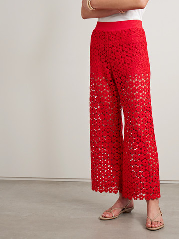 WAIMARI Christie crocheted lace straight-leg pants