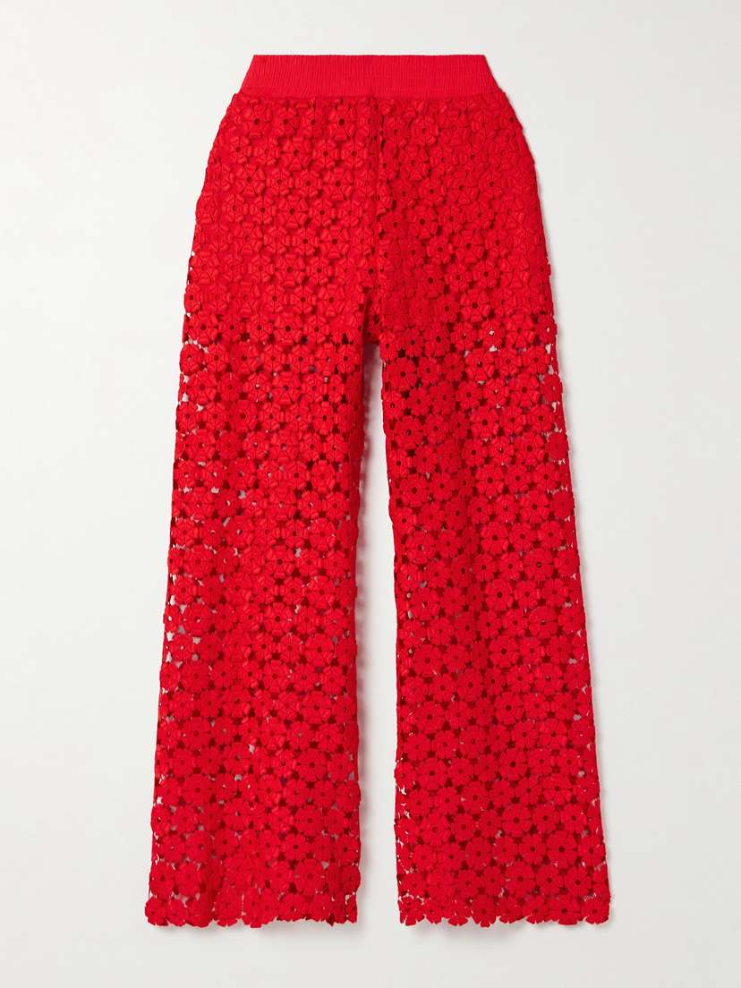 WAIMARI Christie Crocheted Lace Straight-leg Pants