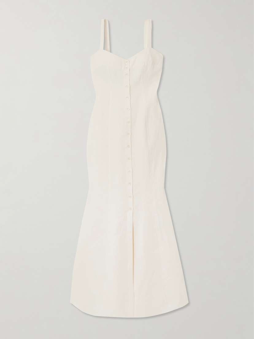 Cortana Bambina Paneled Linen Maxi Dress