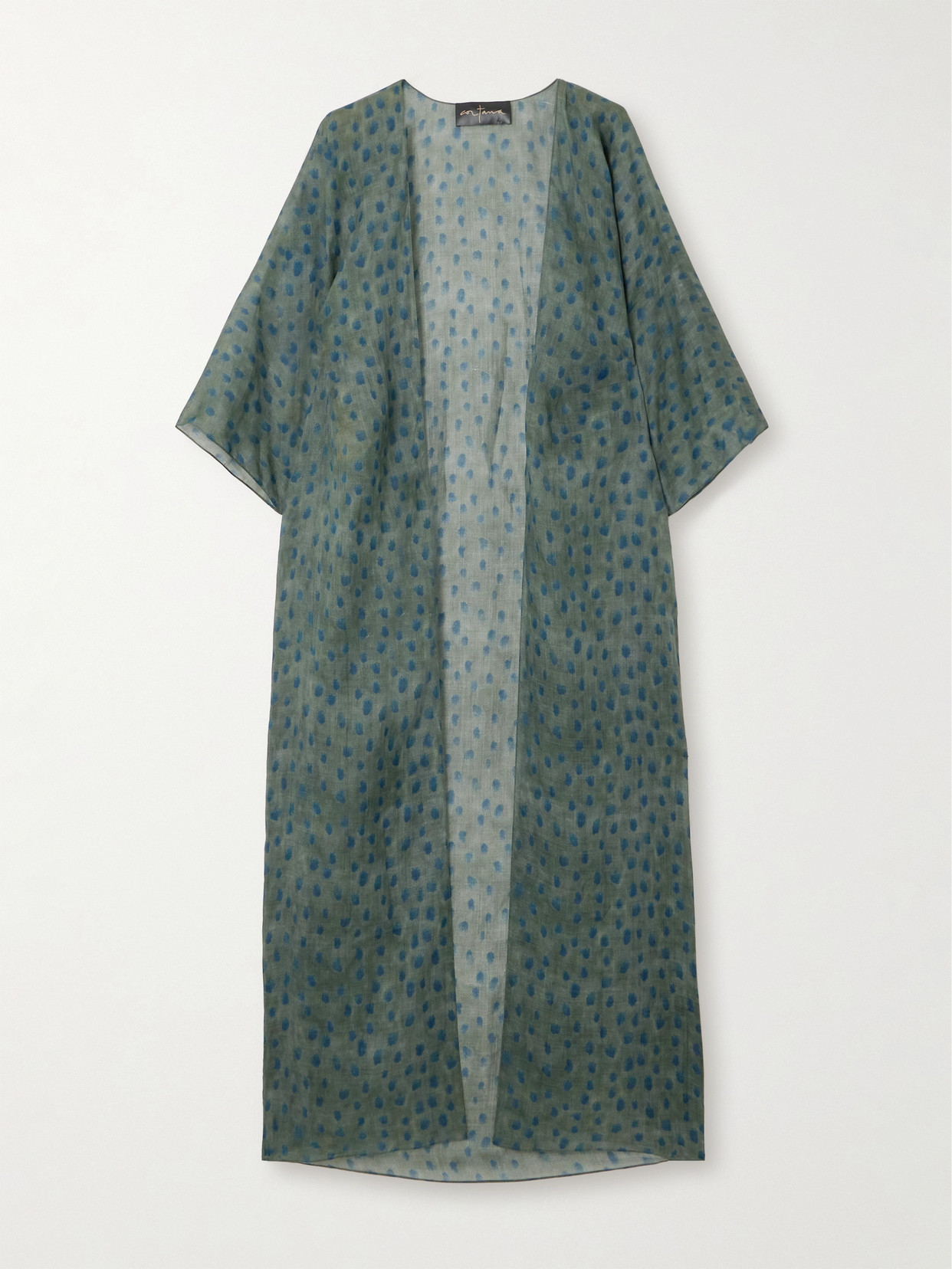 Cortana - Nina Printed Ramie Jacket - Green