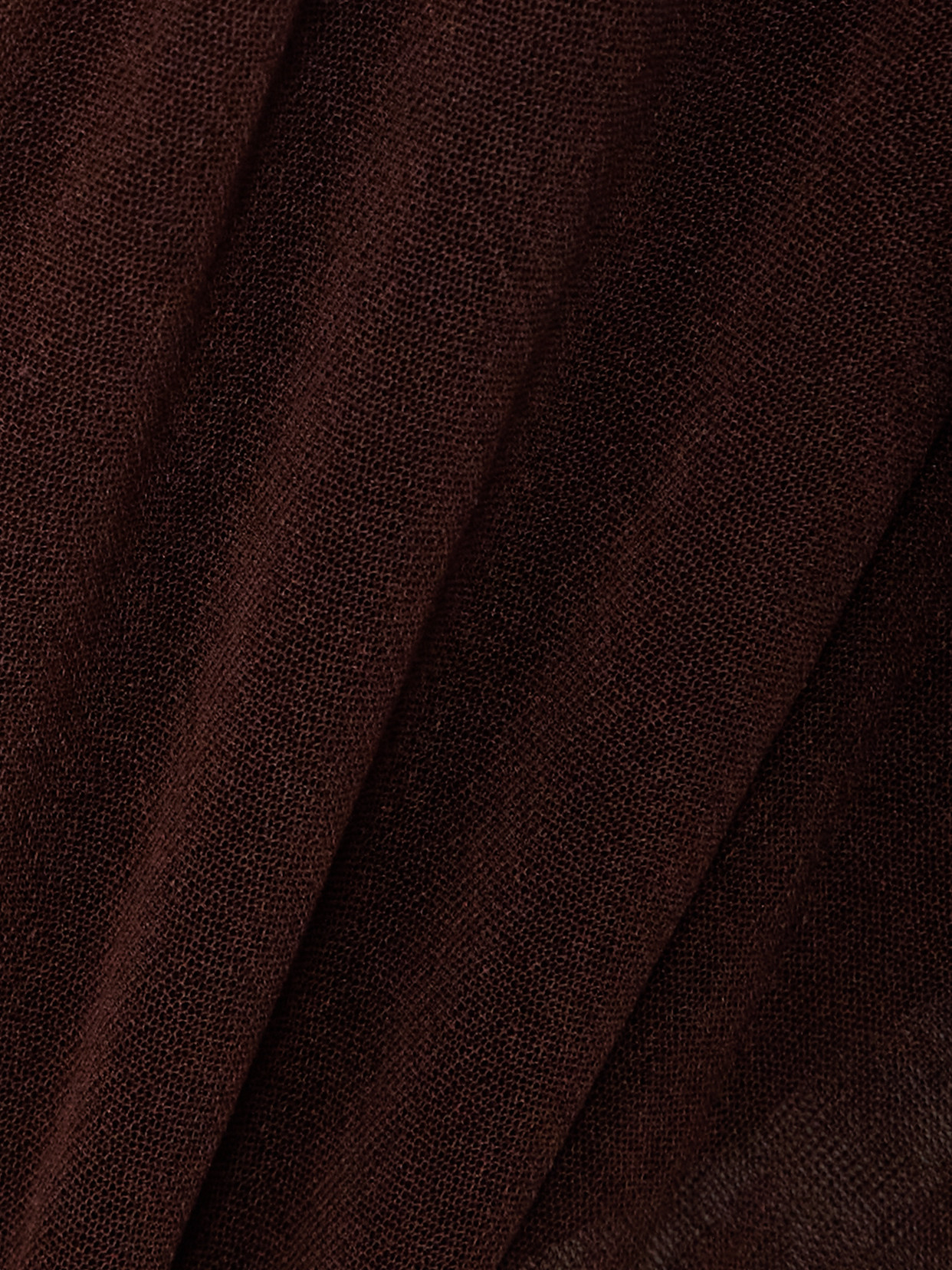 Cortana Tully Off-the-shoulder Draped Silk-blend Tulle Top In Brown