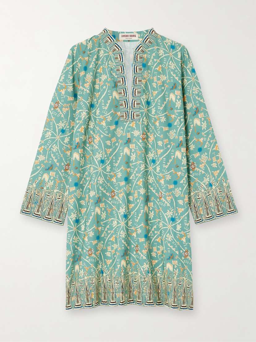 Emporio Sirenuse Sarah Printed Cotton-poplin Kaftan
