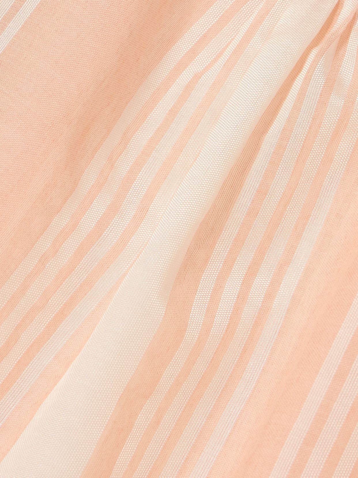 Admona Izaat Tiered Striped Gauze Mini Shirt Dress In Orange