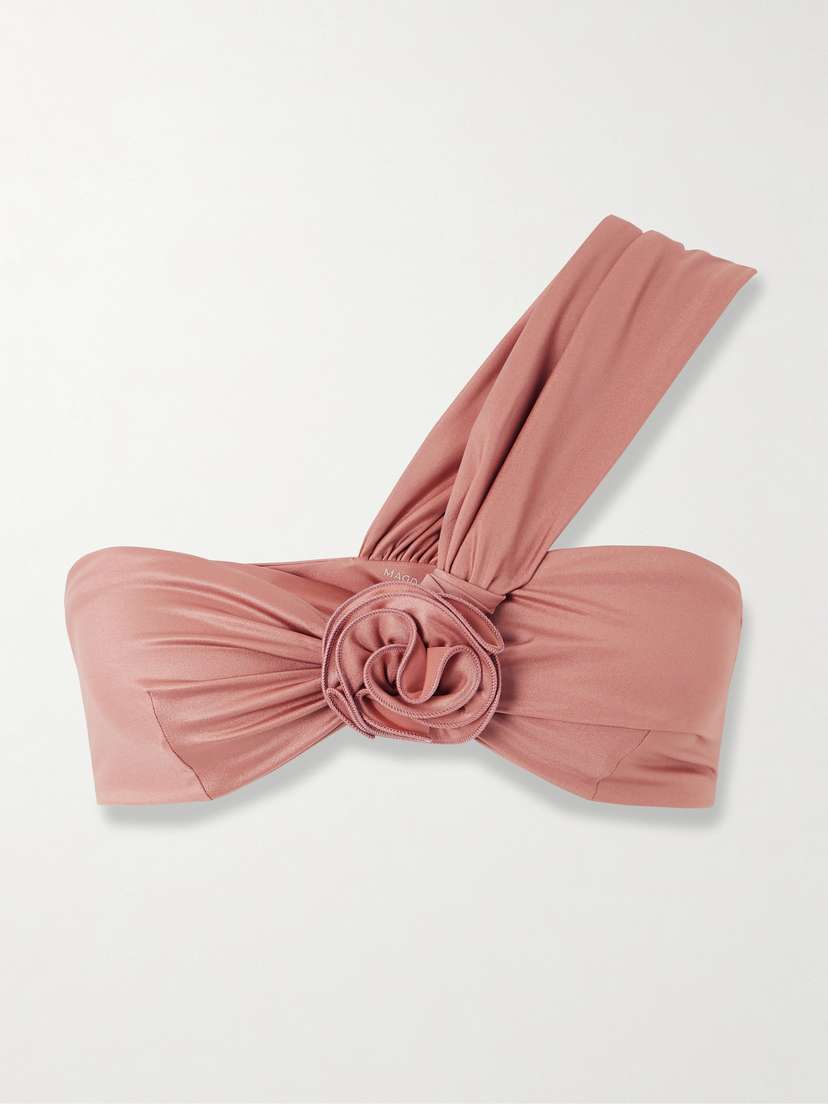 Magda Butrym One-shoulder Appliquéd Bikini Top