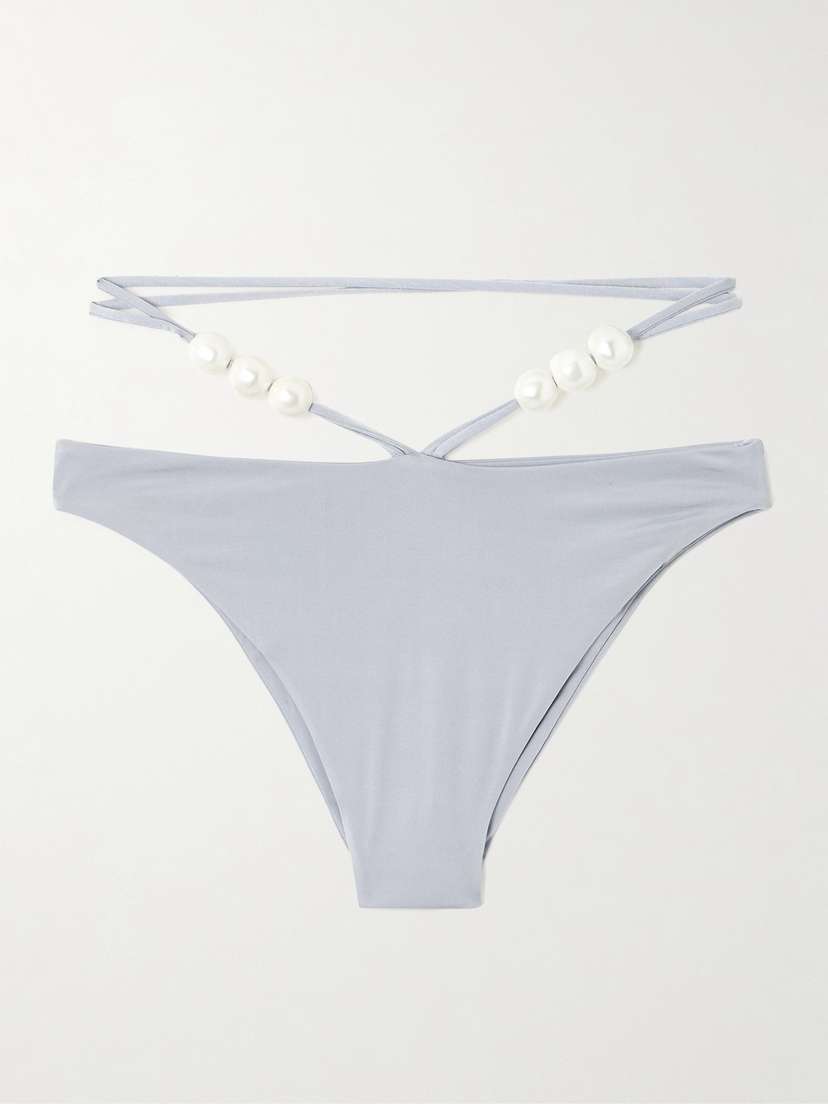 Magda Butrym Faux Pearl-embellished Bikini Briefs