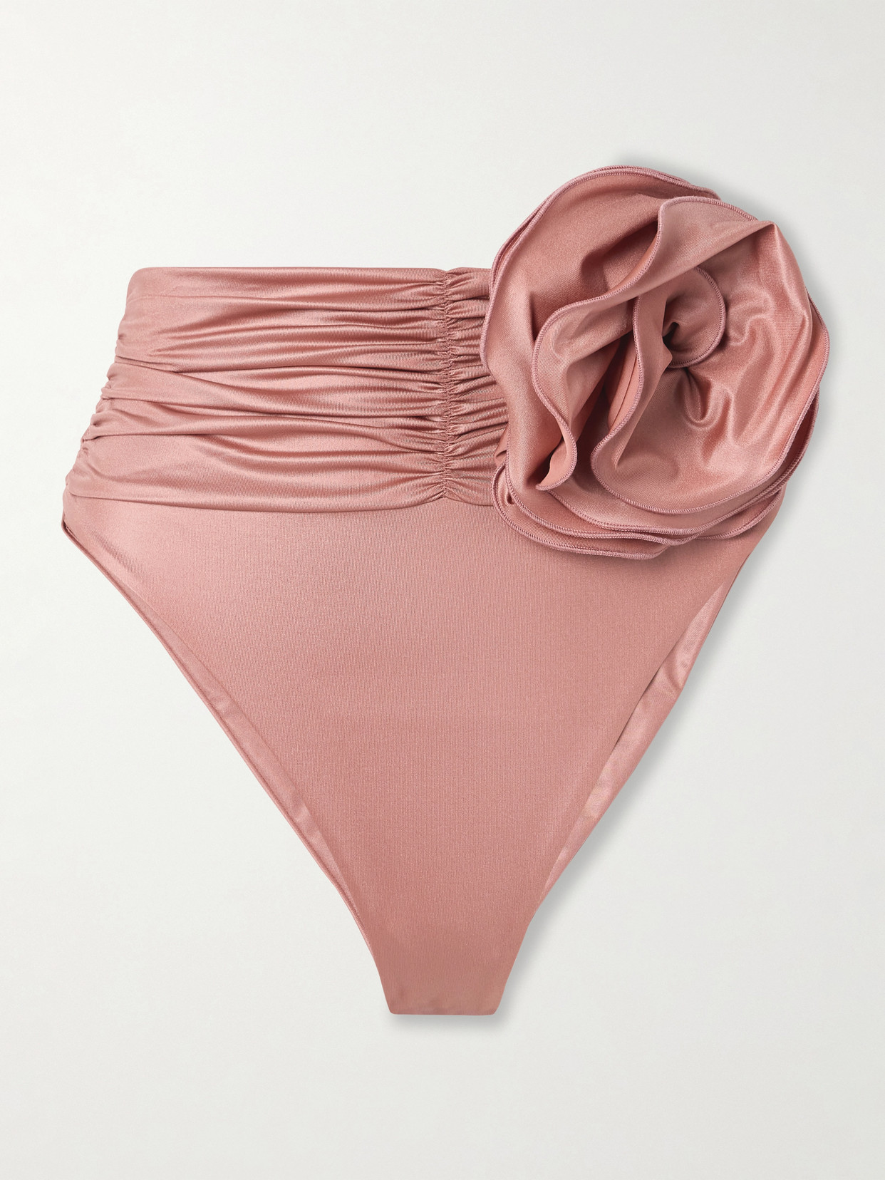 Magda Butrym Appliquéd Ruched Bikini Briefs In Pink