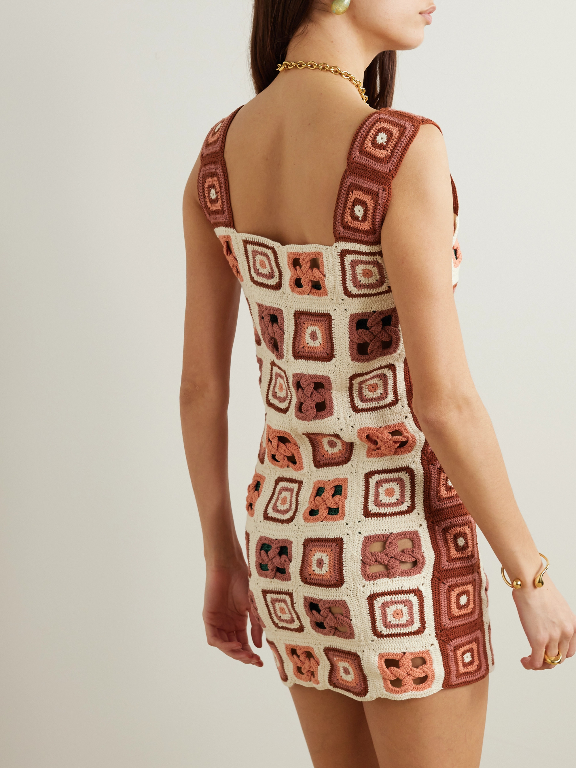 ESCVDO Santería crocheted Pima cotton mini dress thumbnail