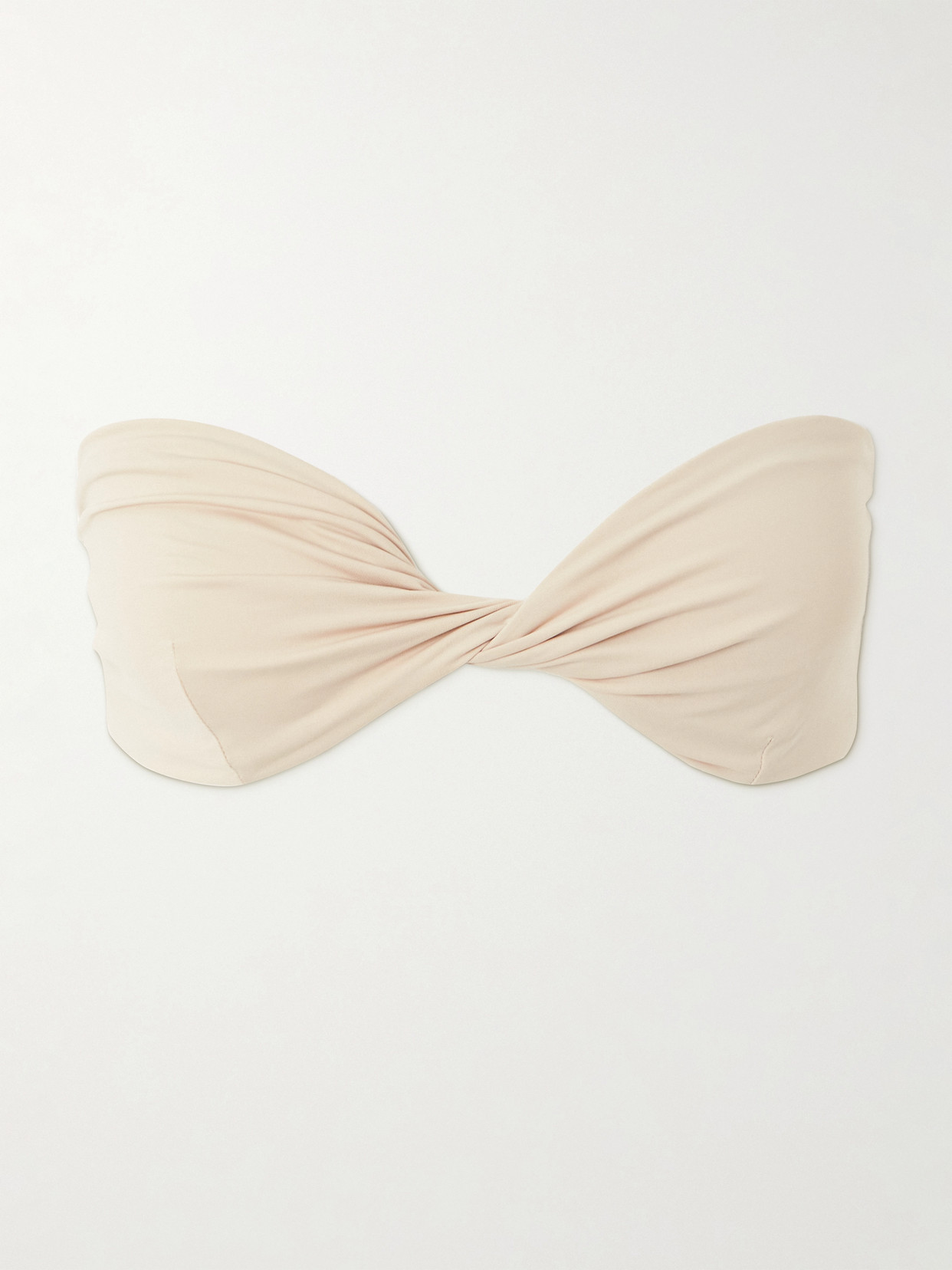 Magda Butrym Twist-front Bandeau Bikini Top In Neutrals