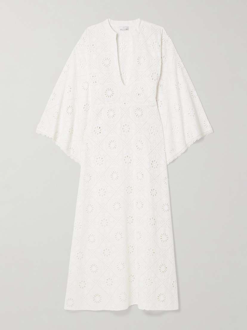 Miguelina Ieva Broderie Anglaise Cotton Kaftan