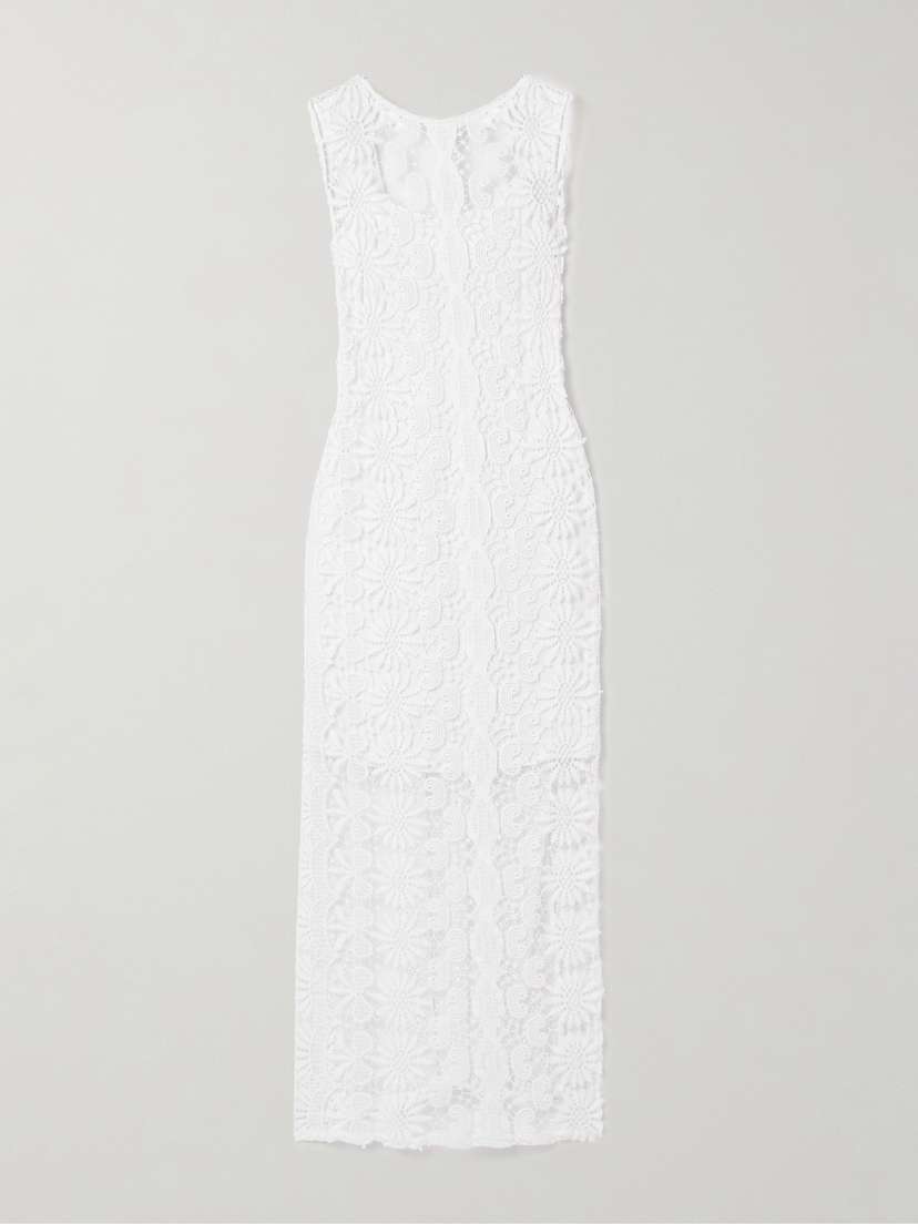 Miguelina Leslie Cotton Guipure Lace Maxi Dress