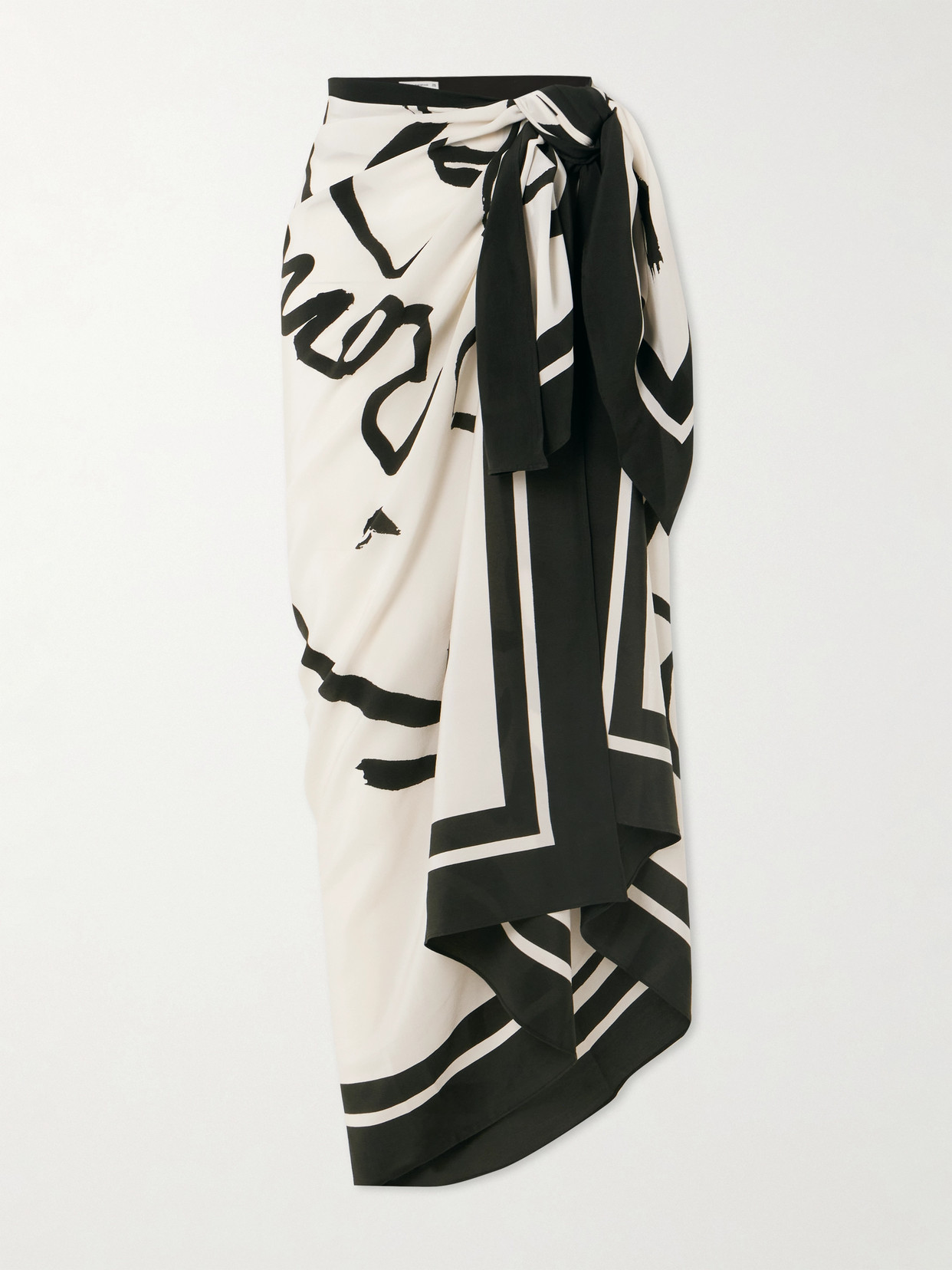 Faithfull The Brand - Anacapri Printed Silk-crepe Pareo - White
