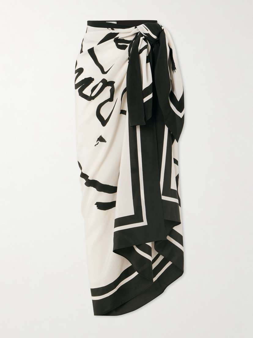 Faithfull Anacapri Printed Silk-crepe Pareo -  - One size