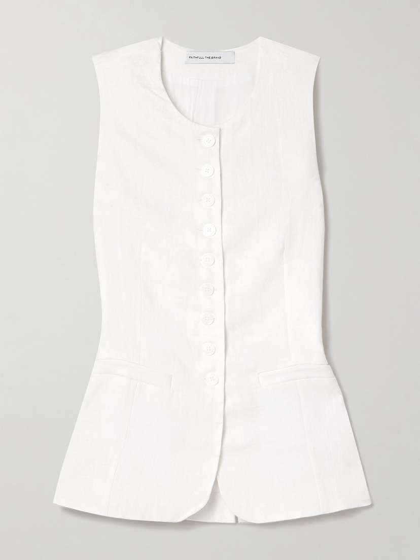 Faithfull Domenico Linen Vest - xx large
