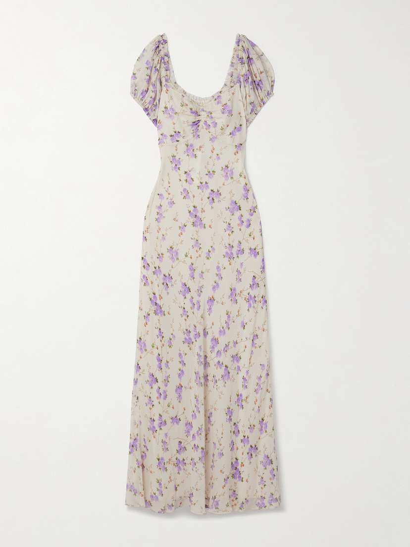 LoveShackFancy Madara Floral-print Crepe De Chine Maxi Dress