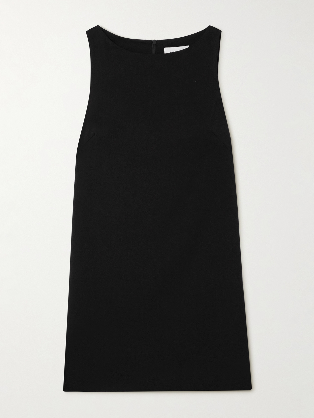 Matteau - Wool-blend Crepe Mini Dress - Black