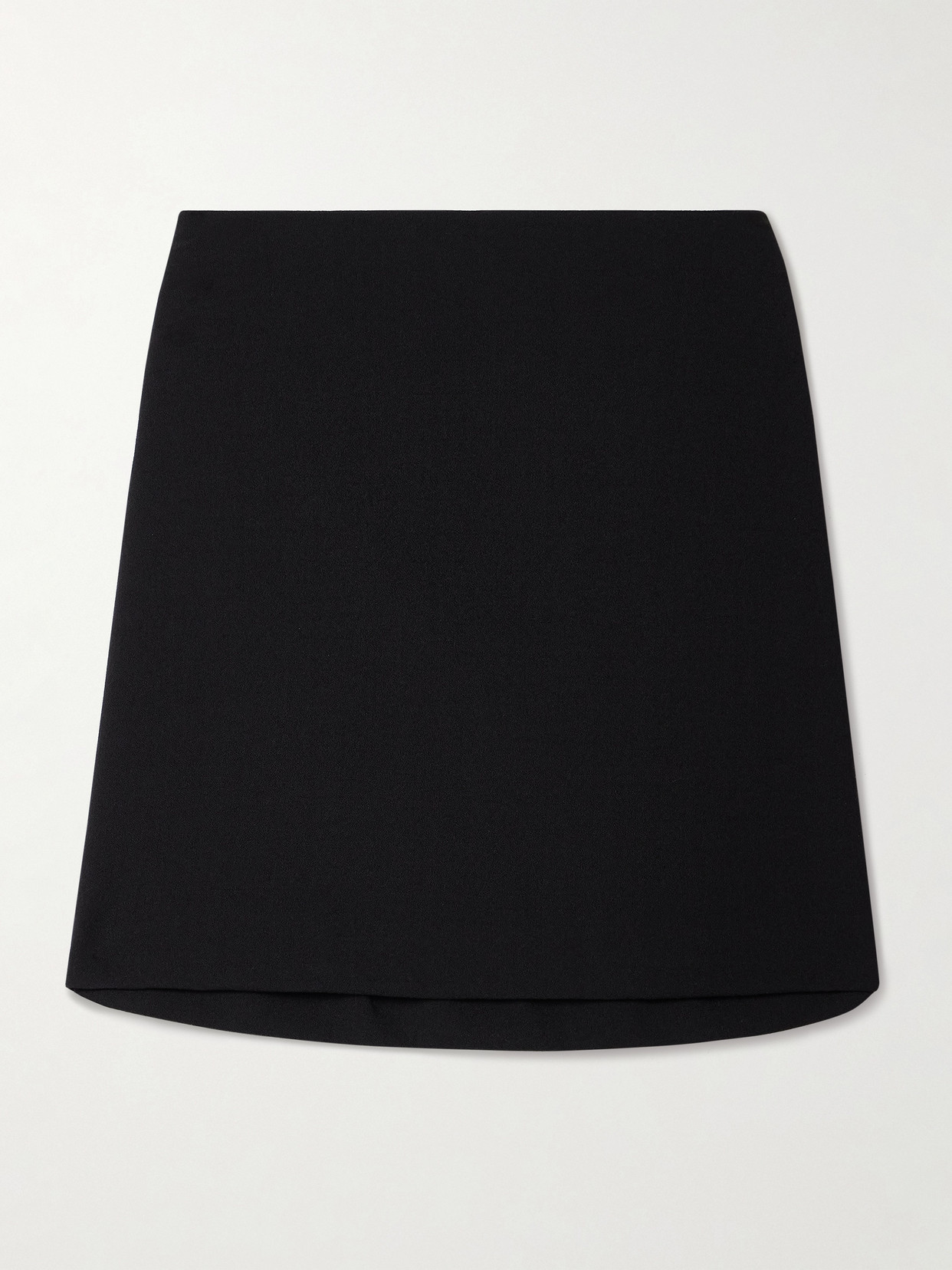 Matteau + Net Sustain Wool-blend Crepe Mini Skirt In Black