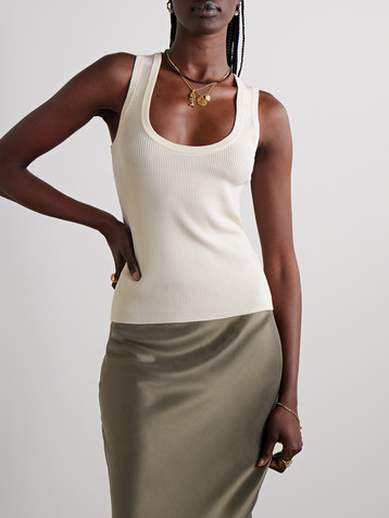 Matteau Ribbed-knit tank