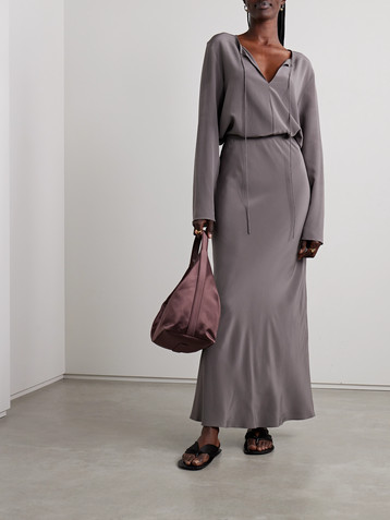 Matteau Organic silk-twill maxi skirt