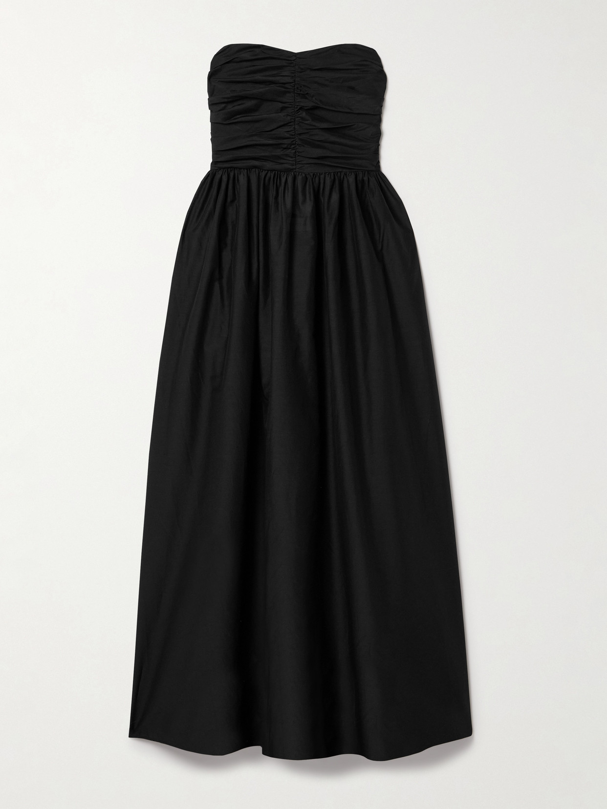 Matteau - + Net Sustain Organic Cotton And Silk-blend Halterneck Midi Dress - Black