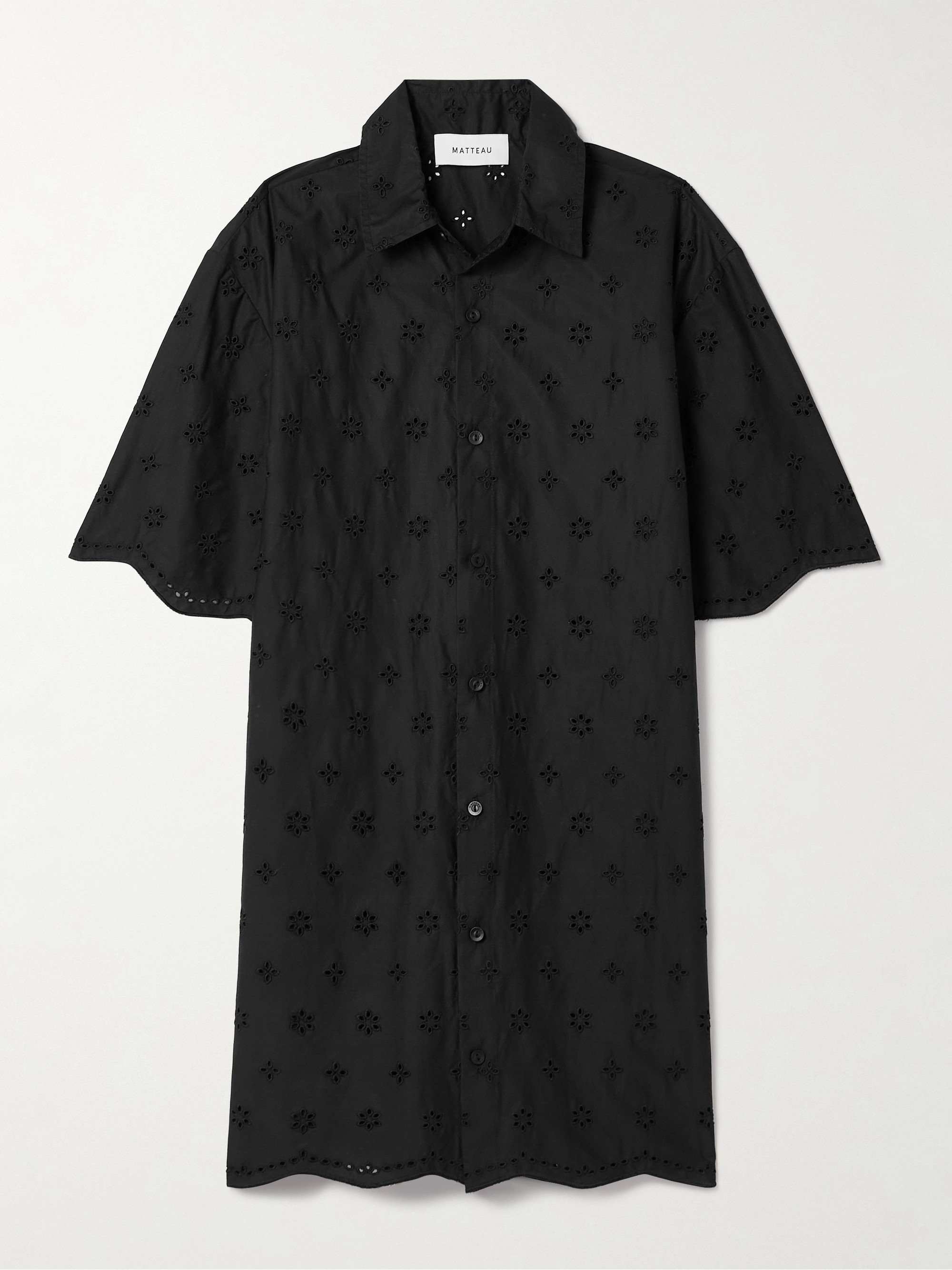 Matteau + NET SUSTAIN broderie anglaise organic cotton mini shirt dress thumbnail