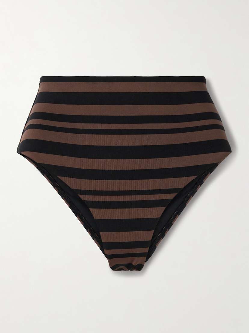Matteau The High Waist Striped Recycled Bikini Briefs