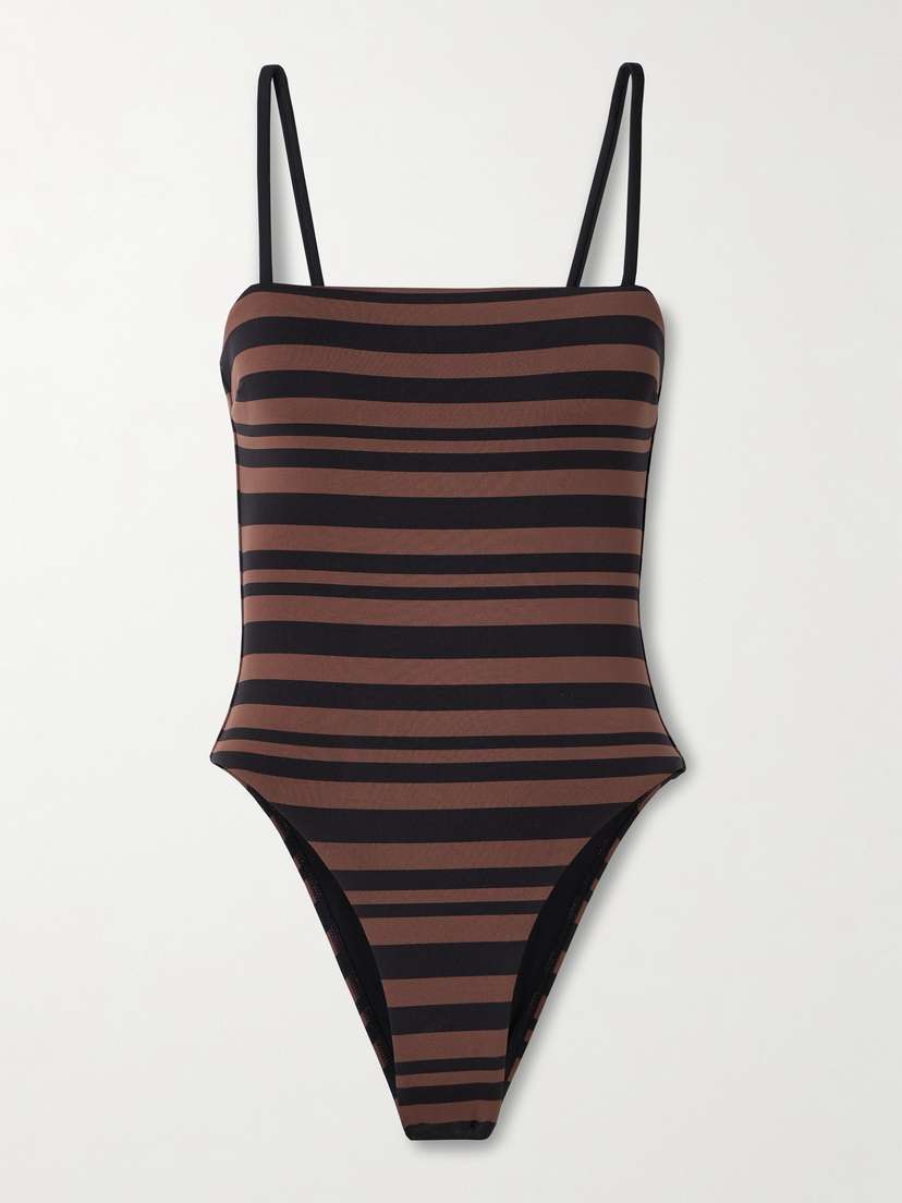 Matteau Petite Square Striped Recycled Swimsuit