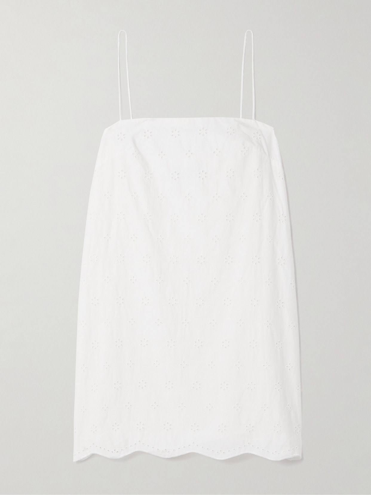 Matteau - Broderie Anglaise Organic Cotton Mini Dress - White